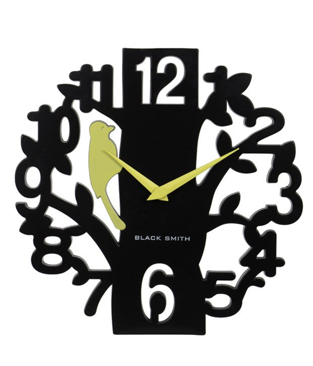 Blacksmith Black Tree Wall Clock